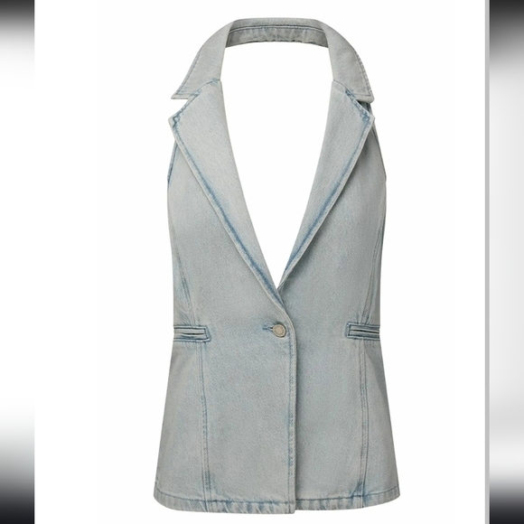 NWT $98 WeWoreWhat Denim Vest In Size Xs - Picture 2 of 11